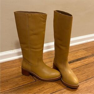 Frye Brown Leather Heeled Boots